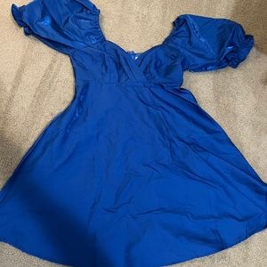 Day and Moon Blue Puff Sleeve Size Small